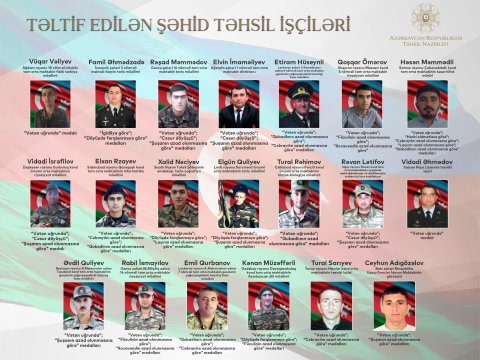 Təltif edilən şəhid təhsil işçiləri - FOTO