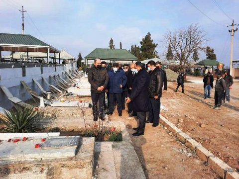 Dəliməmmədli qəsəbəsində Şəhidlər Xiyabanı yenidən qurulur