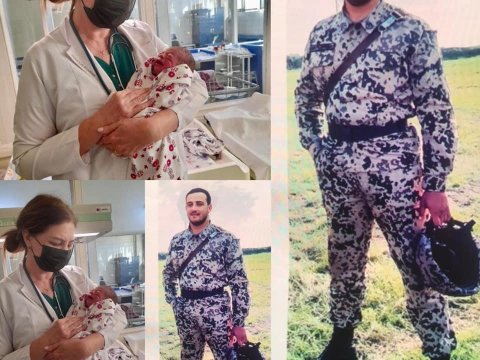 Şəhidin üzünü görmədiyi oğlu UĞUR doğuldu - FOTO