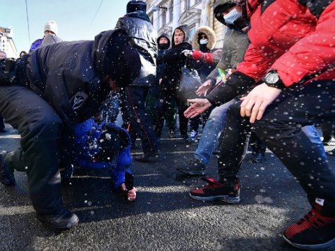 Moskvada keçirilən aksiyalarda 10-dan çox insan xəsarət aldı