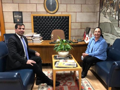 Elşad Eyvazlı Türkiyə Parlament Jurnalistləri Birliyində görüş keçirib