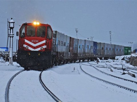 Türkiyədən BTQ dəmir yolu ilə Rusiyaya ilk qatar yola salındı