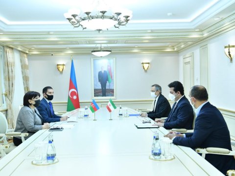Sahibə Qafarova İran səfiri ilə görüşüb