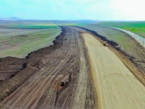 Şuşa yolunda tikinti işlərinin birinci mərhələsi yekunlaşdı - FOTOLAR