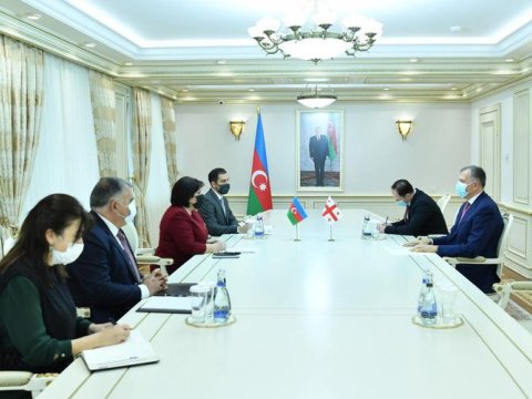 Sahibə Qafarova Gürcüstan səfiri ilə görüşüb