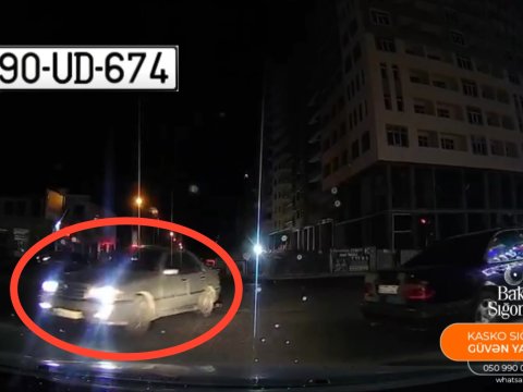 Sürücünün məsuliyyətsizliyi qəzaya səbəb olacaqdı - VİDEO