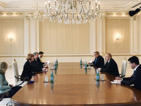İlham Əliyev Böyük Britaniyanın dövlət nazirini qəbul edib