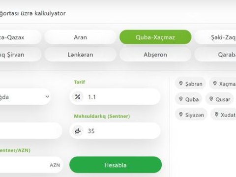 Azərbaycanda ilk dəfə aqrar sığorta kalkulyatoru istifadəyə verildi
