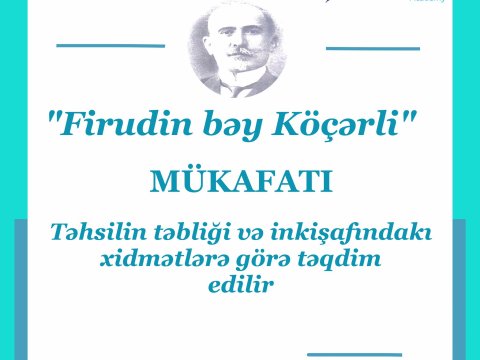 UNEC-in rektoruna “Firudin bəy Köçərli” mükafatı təqdim edildi - FOTOLAR