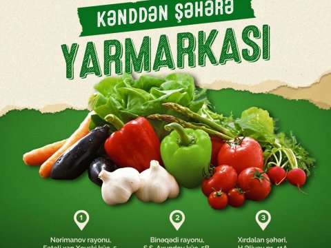 Həftəsonu yarmarkaları yenidən təşkil olunacaq