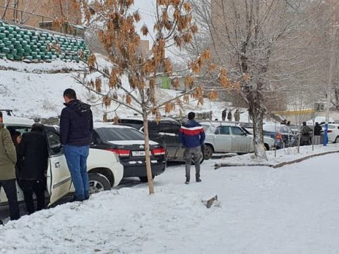 Qar Yerevan yollarında hərəkəti iflic etdi - FOTO