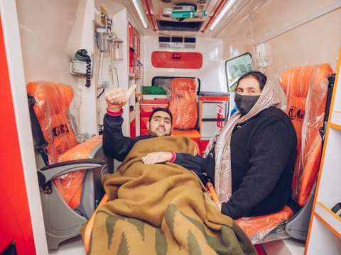 Daha 10 qazimiz Türkiyəyə müalicəyə göndərildi - FOTOLAR