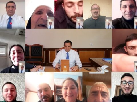 Mahir Abbaszadə seçicilərlə növbəti videoqəbul keçirdi - FOTOLAR