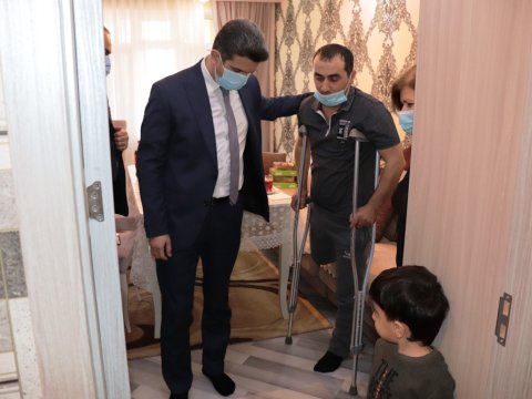 İcra başçısı qazini evində ziyarət etdi - FOTOLAR