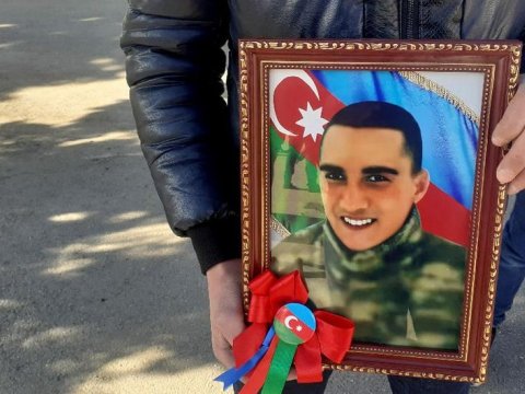Uşaq evində böyüyən şəhidimiz dəfn olundu - FOTOLAR