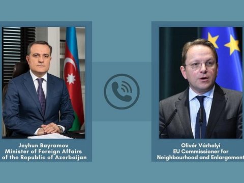 Ceyhun Bayramov Aİ-nin komissarı ilə telefonla danışdı