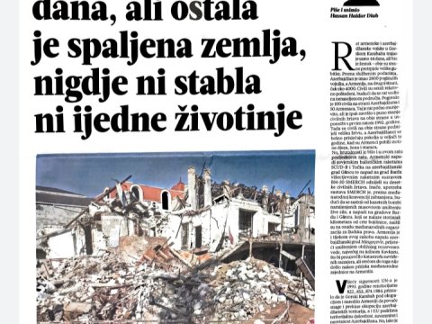 Xorvatiyalı jurnalist Azərbaycanın 44 günlük qələbəsindən yazıb