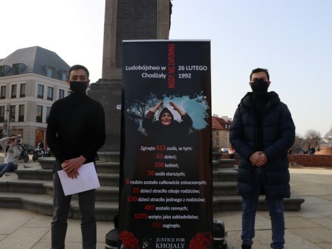 Varşavada Xocalıya həsr olunmuş məlumatlandırma aksiyası təşkil edilib - FOTO