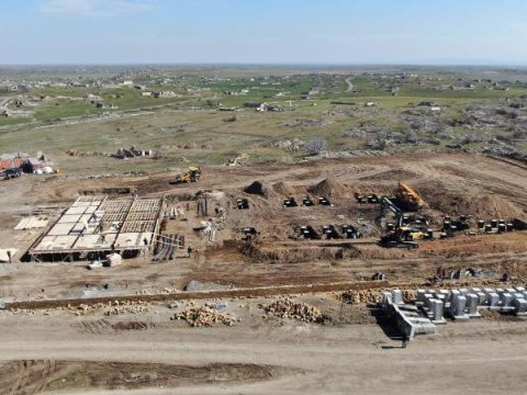 Füzulidə yeni yarımstansiya tikilir - FOTOLAR