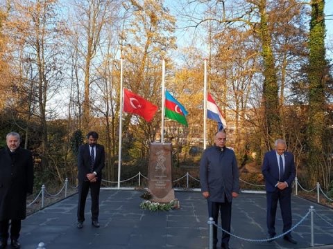 Haaqada Xocalı abidəsi ucaldıldı - FOTO