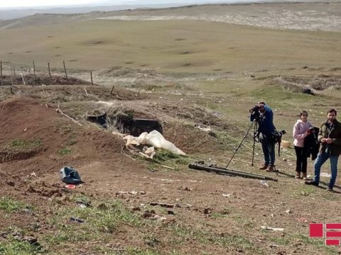 Gürcü jurnalistlər işğaldan azad edilmiş Füzulu rayonunda - FOTO