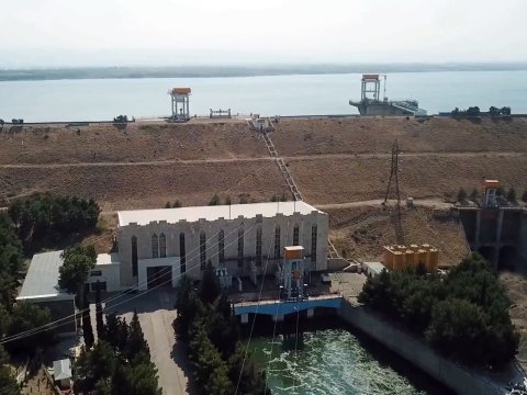 “Şəmkir” SES-in su anbarı qəzalı vəziyyətdən çıxarılır - VİDEO