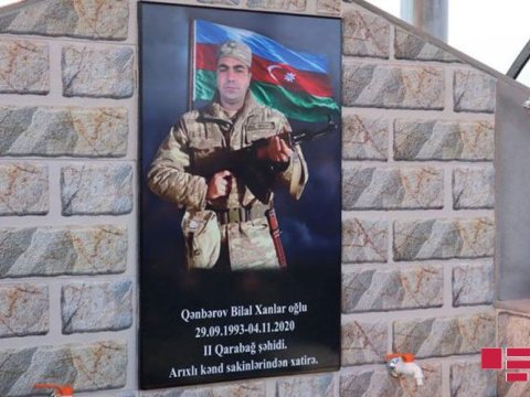 Gürcüstanda Vətən müharibəsi şəhidinin xatirəsi əbədiləşdirildi
