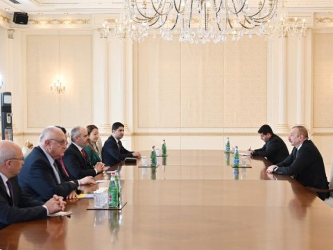 Prezident Türkiyə parlamentinin nümayəndə heyətini qəbul etdi