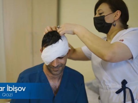 İsrailli həkimlər qazilərimizə 58 protez göz taxıb - VİDEO