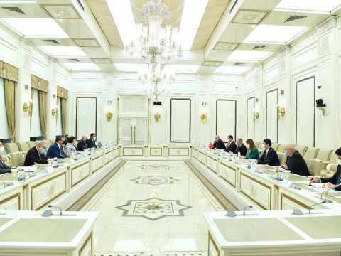 Sahibə Qafarova Türkiyə nümayəndə heyəti ilə görüşdü - FOTO