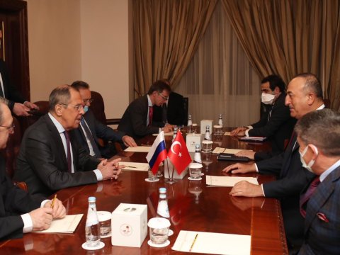 Lavrovla Çavuşoğlu arasında Qarabağ müzakirəsi - FOTO
