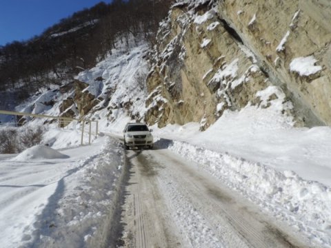Xınalıq yollarının əziyyətini çəkənlər... - FOTOLAR