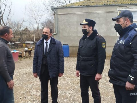 Goranboyda polislər şəhid ailələrini ziyarət etdi