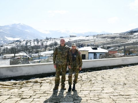 Prezident və birinci xanımın Şuşa səfərindən FOTOREPORTAJ