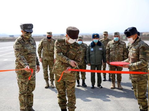 Zakir Həsənov yeni hərbi hissənin açılışında - FOTOLAR