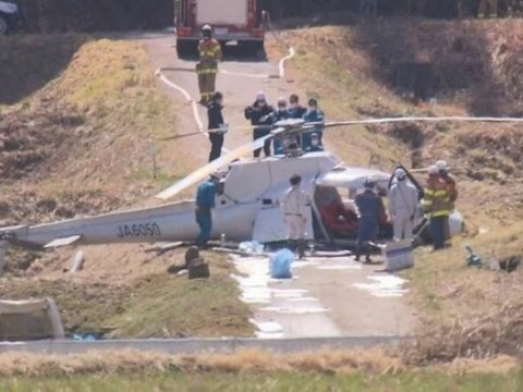 Yaponiyada helikopter qəzası - Xəsarət alanlar var