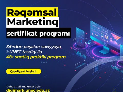 UNEC-də Rəqəmsal marketinq sertifikat proqramına start verilib