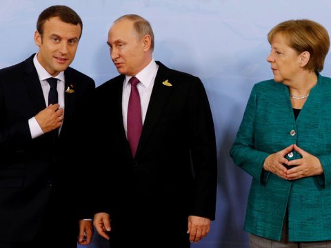 Putin Merkel və Makronla nələri müzakirə edib?