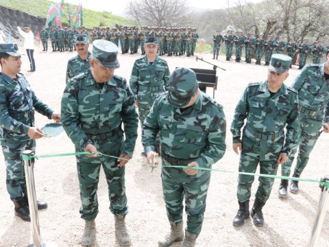 Ermənistanla sərhəddə yeni hərbi hissə fəaliyyətə başladı - FOTOLAR