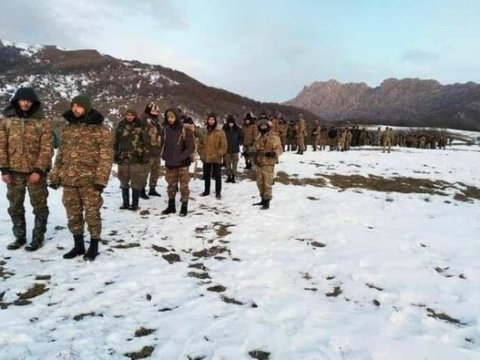 Ermənistanlı terrorçuların yaxınları magistral yolları BAĞLADI