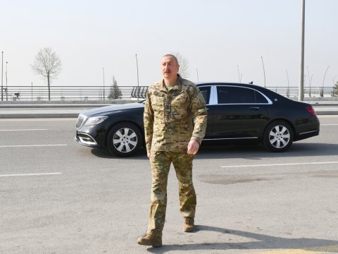 İlham Əliyev Hərbi Qənimətlər Parkının açılışında