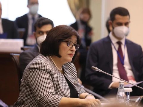 Spiker Sahibə Qafarova beynəlxalq konfransda çıxış etdi - FOTOLAR