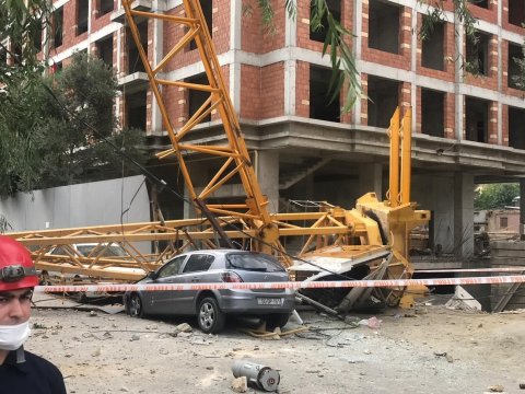 Bakıda kranın aşması ilə bağlı cinayət işi açıldı