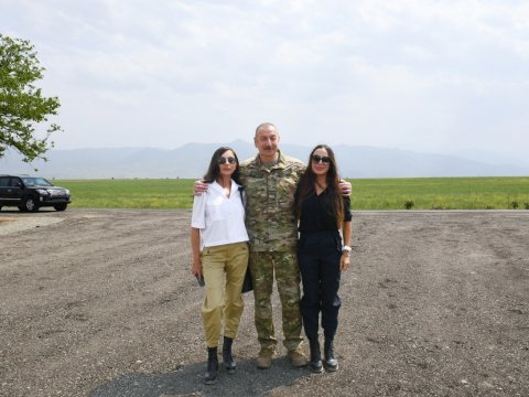 Prezident ailə üzvləri ilə Cəbrayıl və Zəngilanda olub - YENİLƏNİB