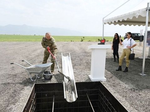 İlham Əliyev Zəngilanda beynəlxalq hava limanının təməlini qoydu, əhəmiyyətindən DANIŞDI