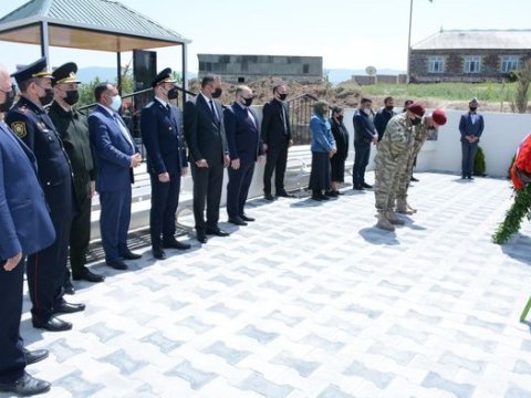 Kəlbəcər şəhidlərinin xatirəsinə inşa edilən abidə kompleksinin açılışı olub - FOTO