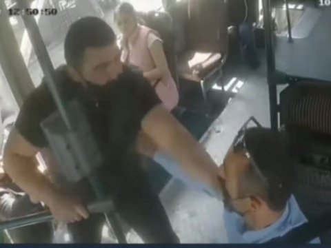 Avtobus sürücüsünü döyən şəxs saxlanıldı