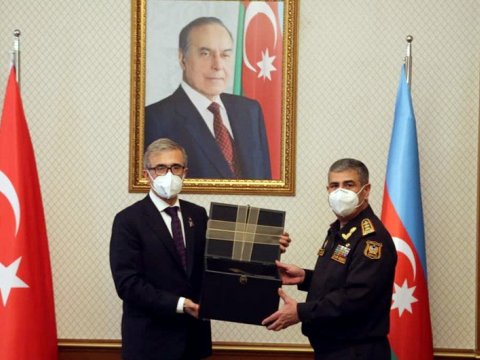 Zakir Həsənov Türkiyənin Müdafiə Sənayesinin sədri ilə görüşüb - FOTO