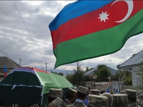 Şəhid zabitimiz dəfn olunub - FOTO