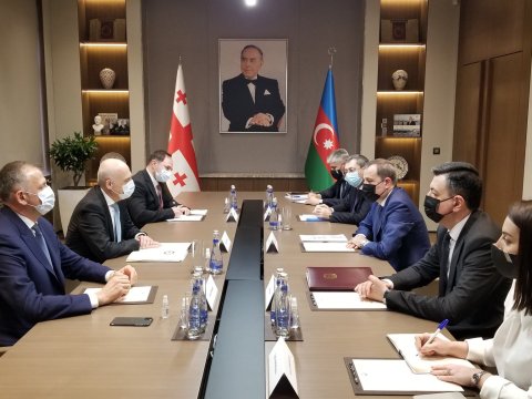 Azərbaycan və Gürcüstan XİN rəhbərləri görüşdü - FOTO